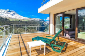 Penthouse 3-bedroom apartment, mountain views, large terrasse, piste access